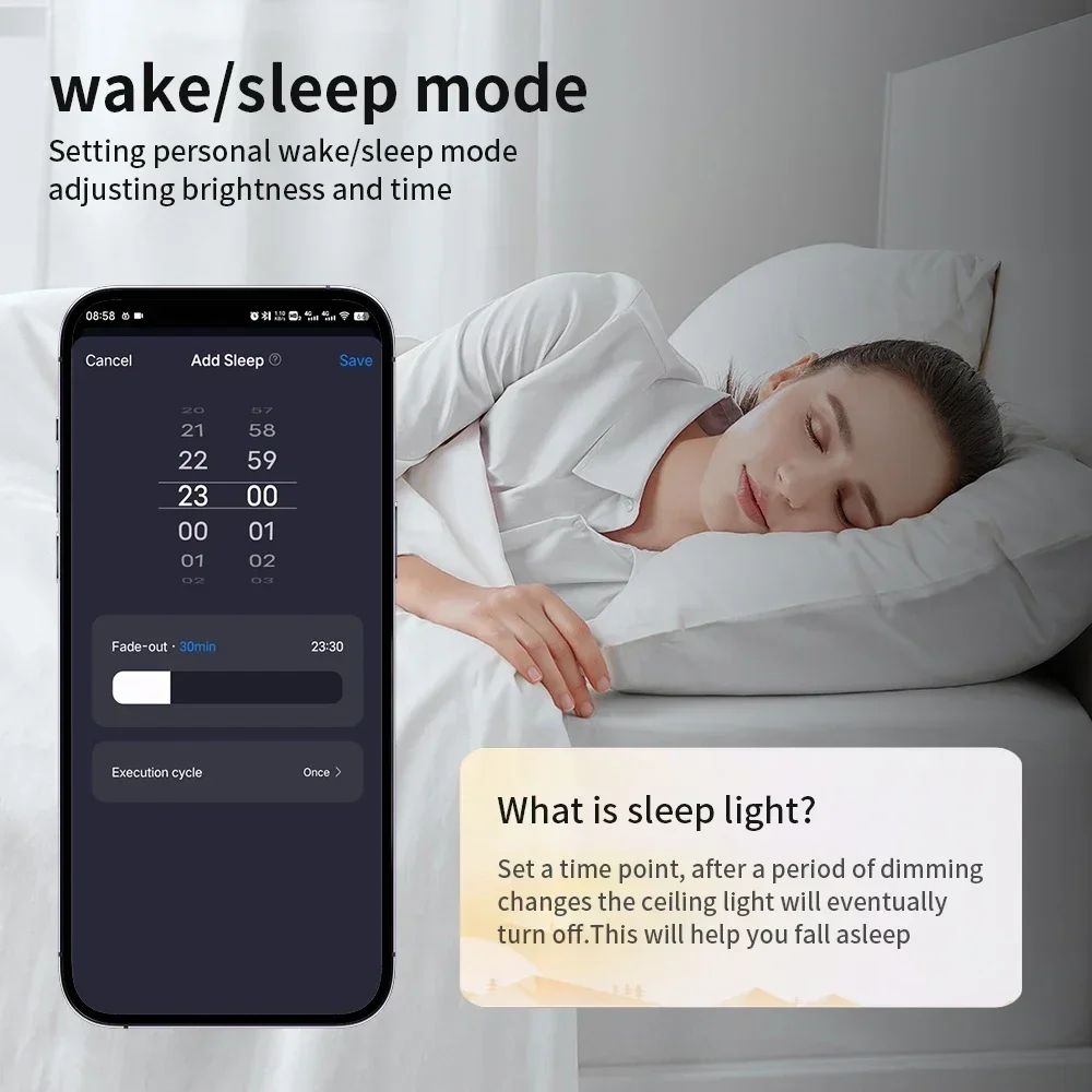Lampada da soffitto TNCE Tuya 24w WIFI, plafoniera LED dimmerabile RGB, lampadina con telecomando Smart Life, voce con Alexa Google Home