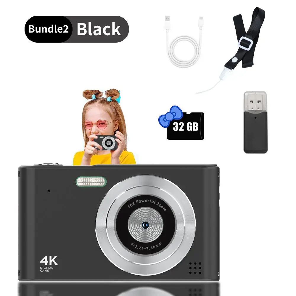 

Children Digital Camera HD 1080P Rechargeable Cameras with 16x Zoom Compact Camera for Kids Beginner Photography Photo