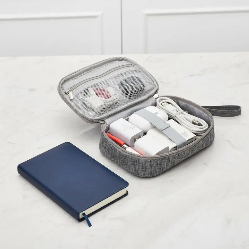 

Electronic Organizer Cable Storage Bag for 7 Inch Chargers Wires USB Power Compact Travel Pouch Easy Access for Business Trip