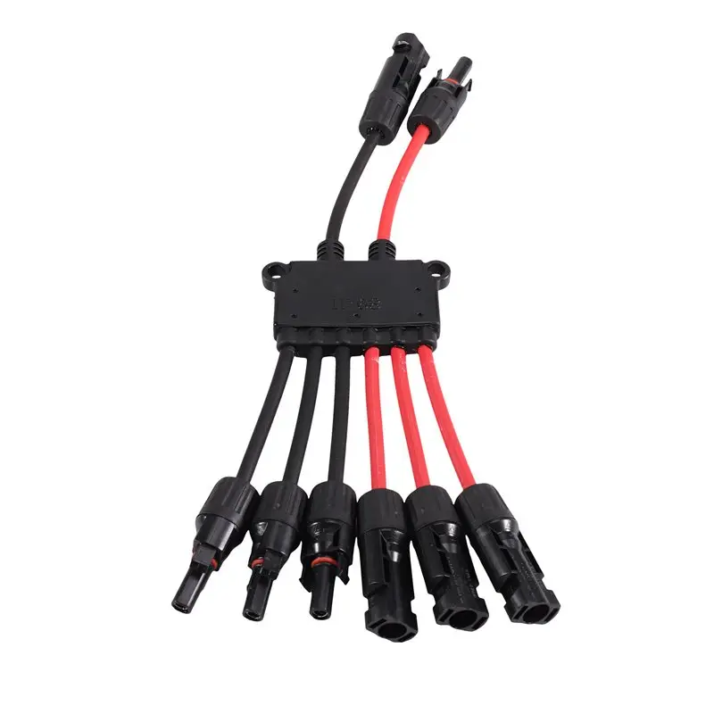 WCS-For Solar Connectors 2 To 6 Y-Branch P Type, Tool-Free Design 10Awg, For Solar Panels, Splitter For Boat And RV Compatible