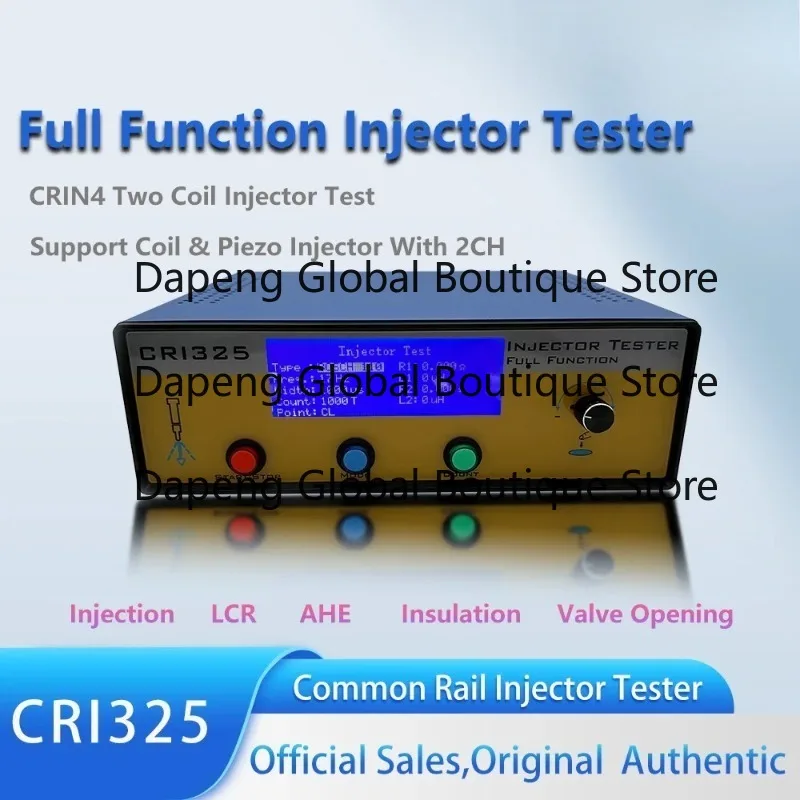 

CRI325 Dual Channel CRIN4 AHE Injector Drive Testing Tool Common Rail Injector Tester For Valve Air Gap Measurement Kit