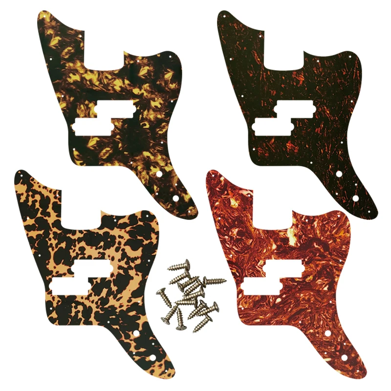 Pleroo Custom Guirar Parts - For US Fender MH Signature Jaguar Bass Guitar Pickgaurd Scratch Plate Multicolor Choice