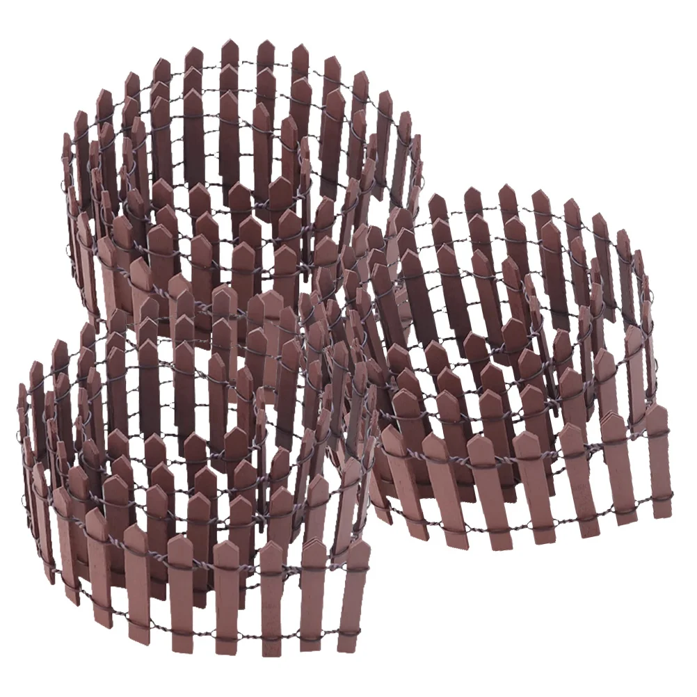 

3 Pcs Micro Landscape Fence Decor Garden Decorative DIY Fairy Accessories Dollhouse Small