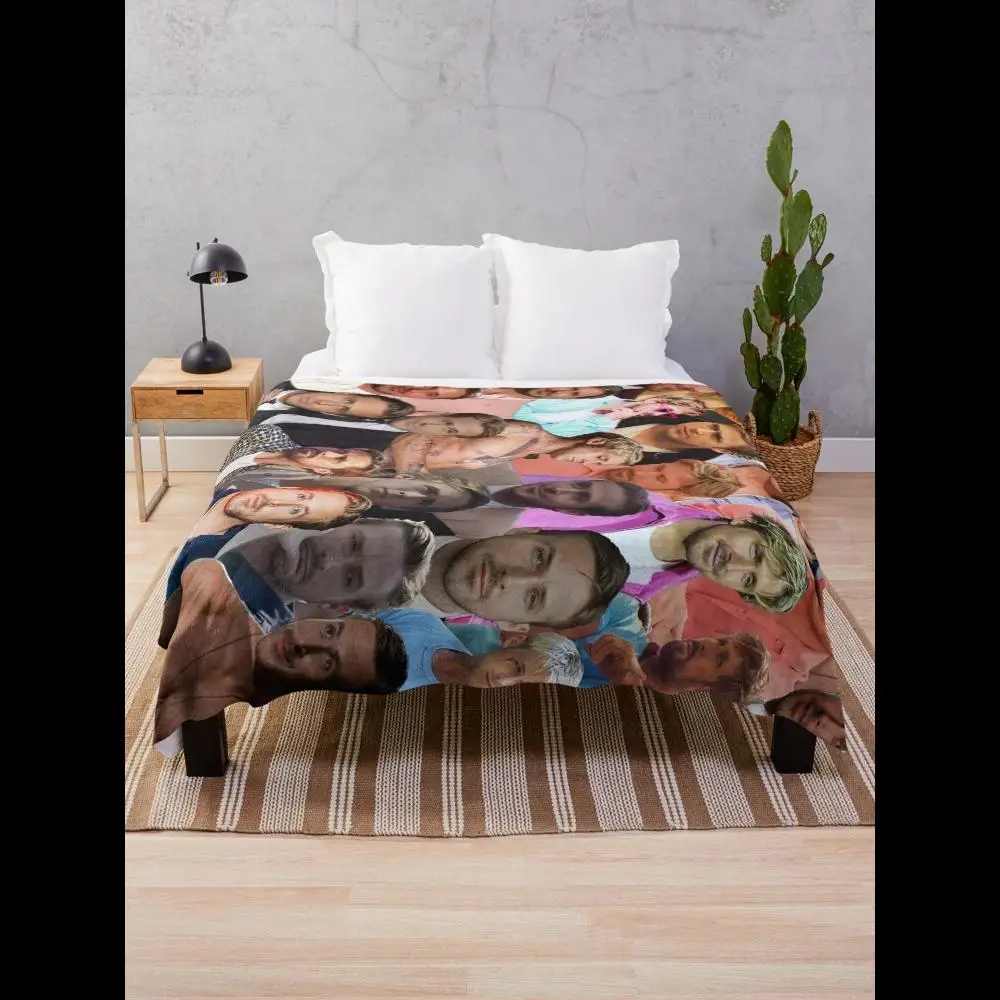 

Ryan Gosling Photo Collage Throw Blanket for Cozy Movie Nights Home Textile Decor