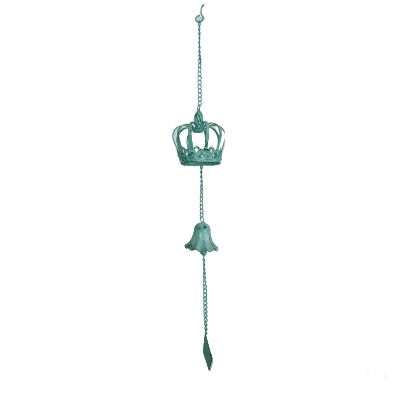 

Cast iron old crown bird wind chimes garden hanging ornaments outdoor grocery pendants