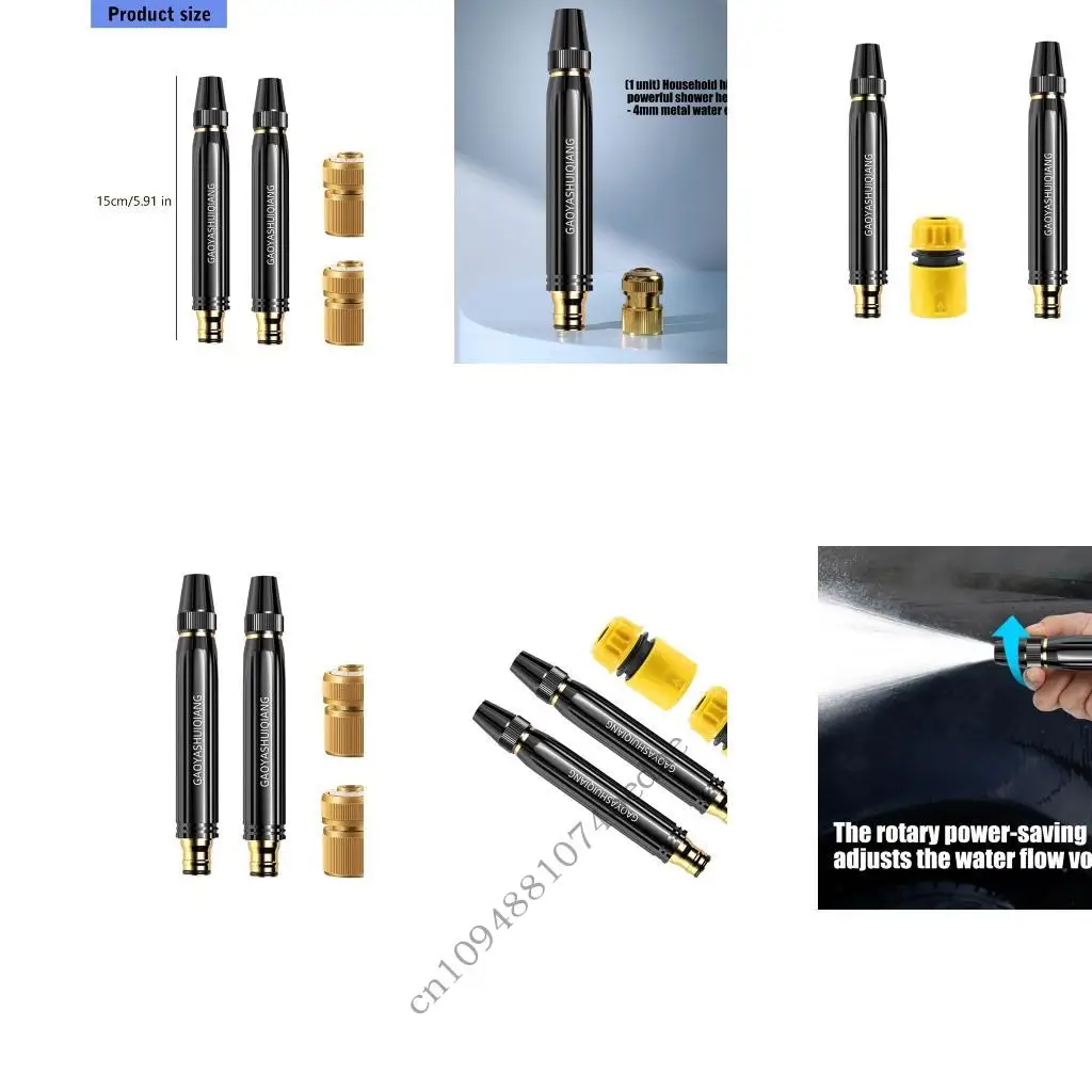2 Set Strong Water Sprays Tool Head High Pressure for Car Motorcycle & Home Use 