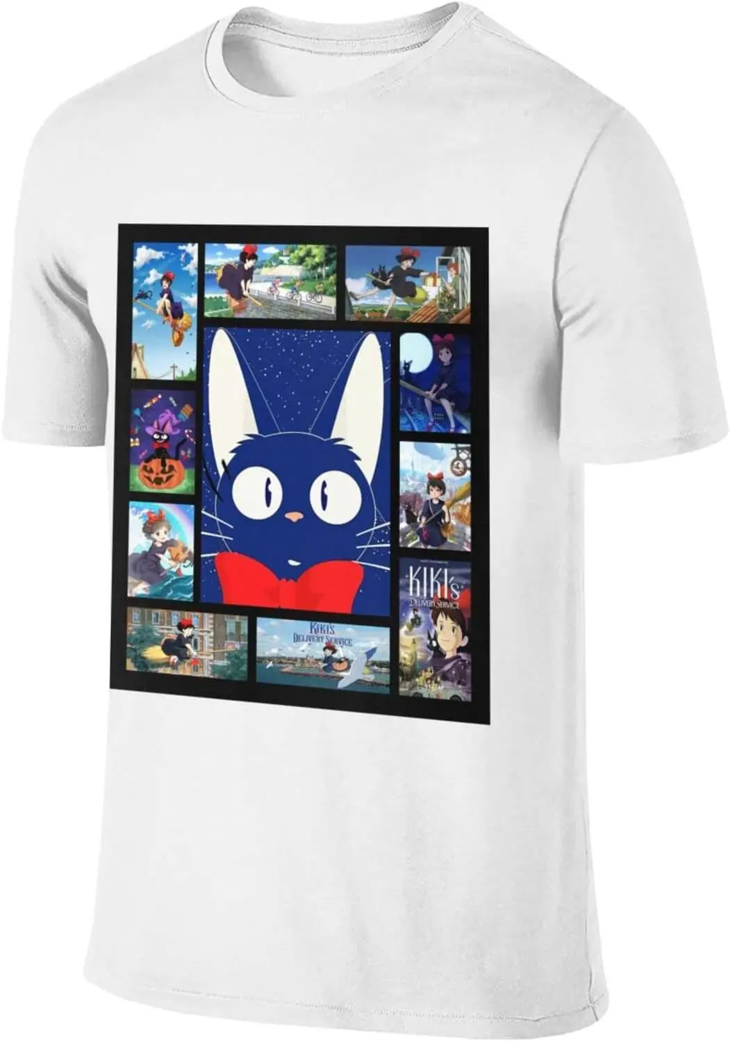 Men T-Shirt for Kiki cat Delivery Service T Shirts,Casual Tops Short Sleeve Shirt