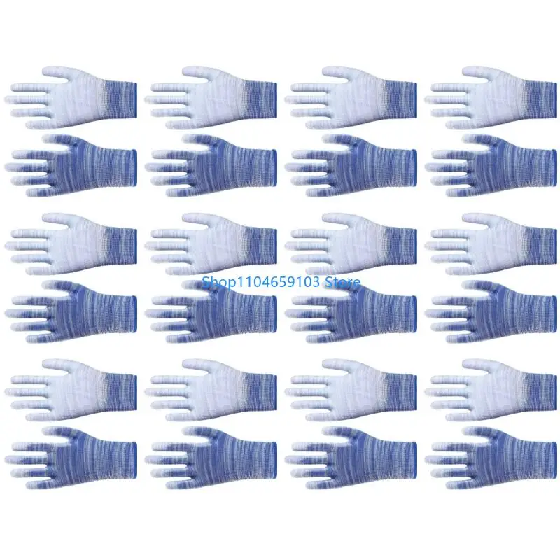 

12 Pairs Safety Work Gloves Waterproof Breathable Gloves Latex Coated Gloves