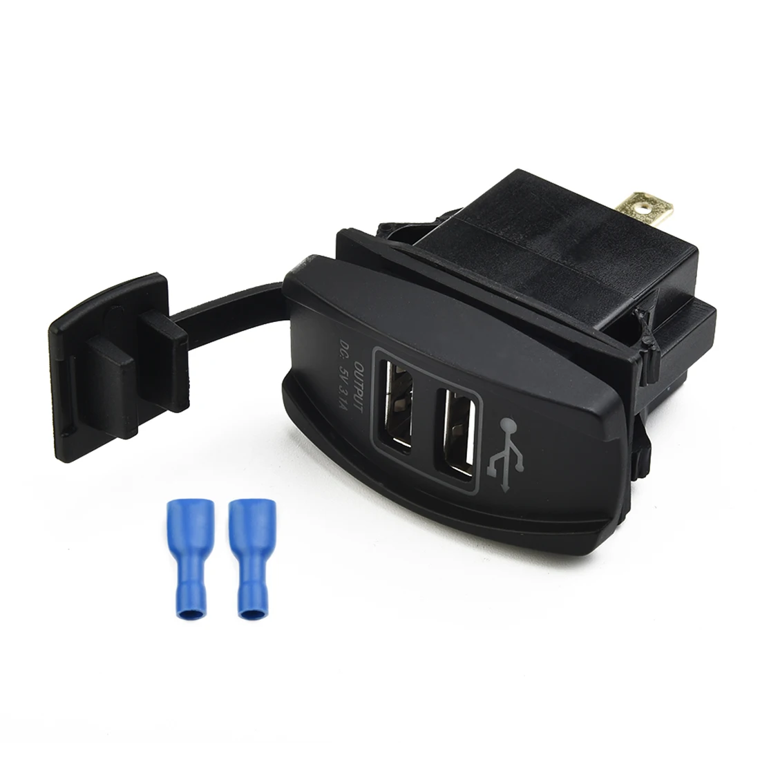 

Надежное зарядное устройство с двумя USB-портами и синей светодиодной подсветкой для Carling ARB, кулисный переключатель, автомобильная лодка, 12 В, быстрая и безопасная зарядка
