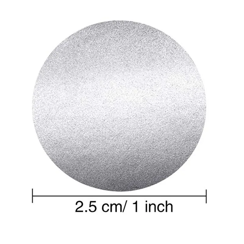 300Pcs Ronde Zilver Scratch Off Stickers 1 Inch Scratch Off Labels Sticker Voor Custom Game Party Activiteit Briefpapier Sticker