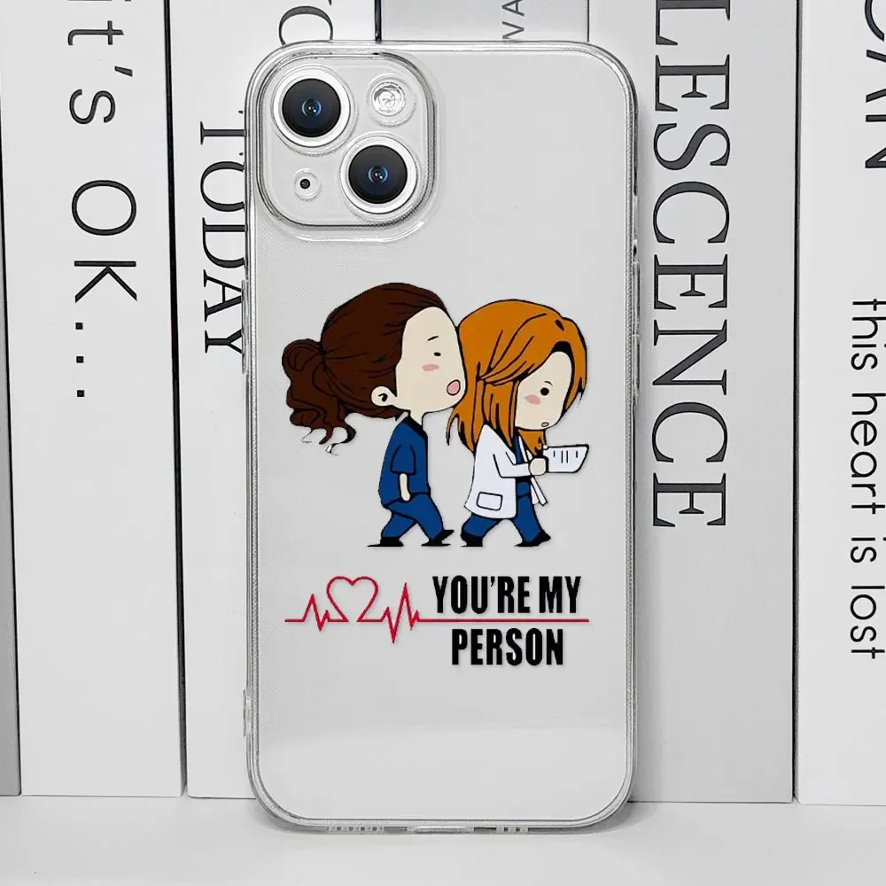 Greys Anatomy You Are My Person Phone Case for IPhone 16 15 14 13 12 11 Pro Max 7 8 Plus SE2 X XS Max Cover Soft Silicone Fundas