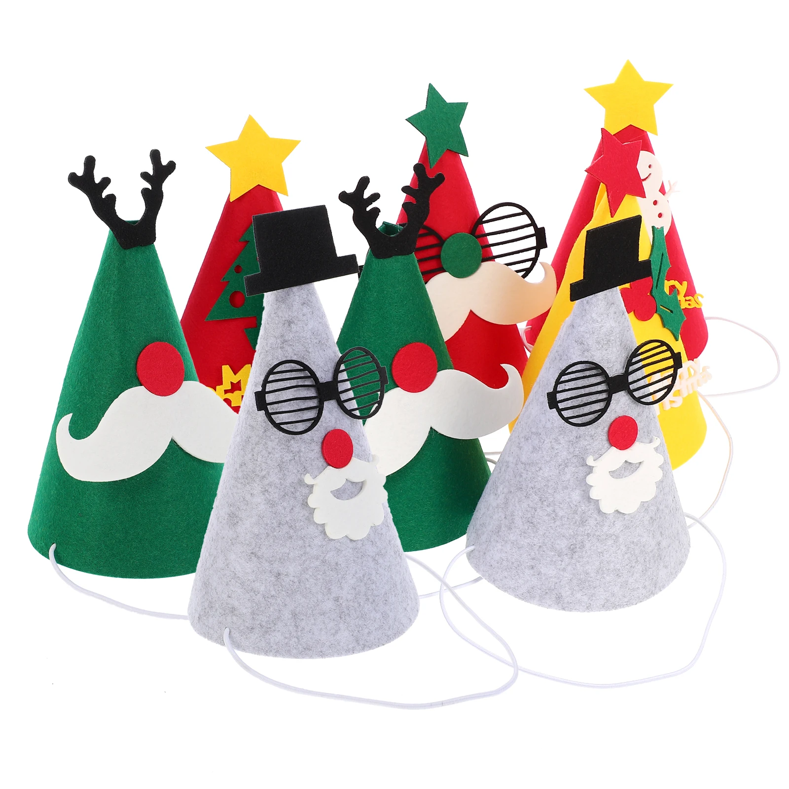 

8 Pcs Christmas Decor Santa Hat Decoration Party Supplies Mini Gift Xmas Kids Child