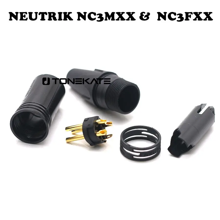 

60PCS/lot FOR NEUTRIK brand connector 10PCS NC3MXX & 10PCS NC3FXX Male et femelle Un ensemble 3 Broches XLR Connecteur avec!