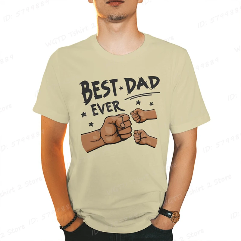 تي شيرت مطبوع عليه أفضل أب على الإطلاق، تي شيرت عيد الأب، تي شيرت رجالي مريح برقبة دائرية وأكمام قصيرة، قميص مضحك للأب، هدايا الأب #3
