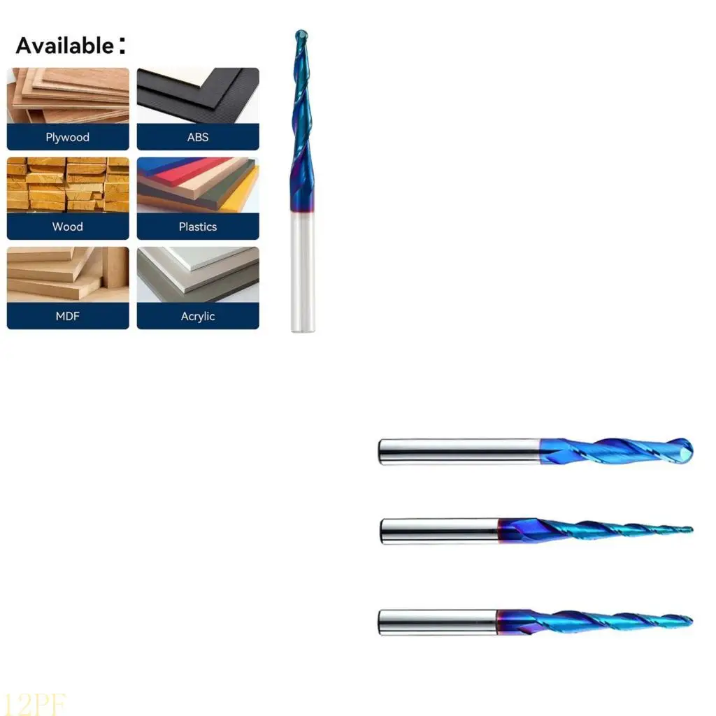 

12PF High Speeded Carving Engraving Tool Tapered Design for Complex 3D Models