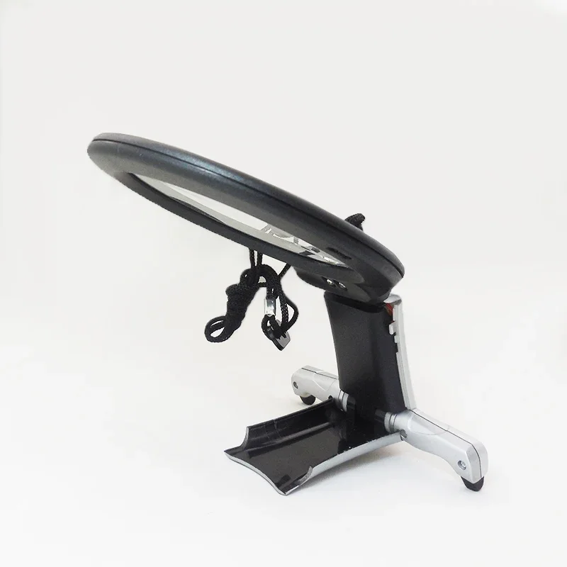 2.5X 5X عبر خياطة المكبر LED القراءة الخياطة والتطريز عدسة مكبرة مع حزام الرقبة