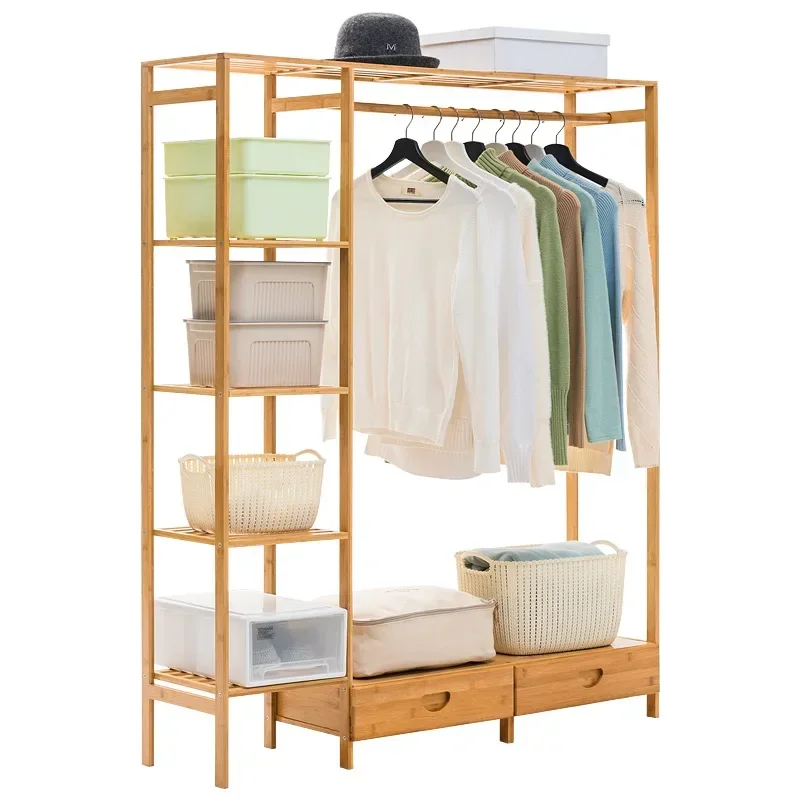 Coat rack Floor-to-ceiling household hanger Floor rack for hanging clothes Bedroom vertical pole type simple one piece initial