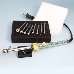 220V DIY Cloth Fabric Flower Making Tools Set 200-450℃ Temperature Adjustable Electric Soldering Iron 8pcs Stainless Steel Head