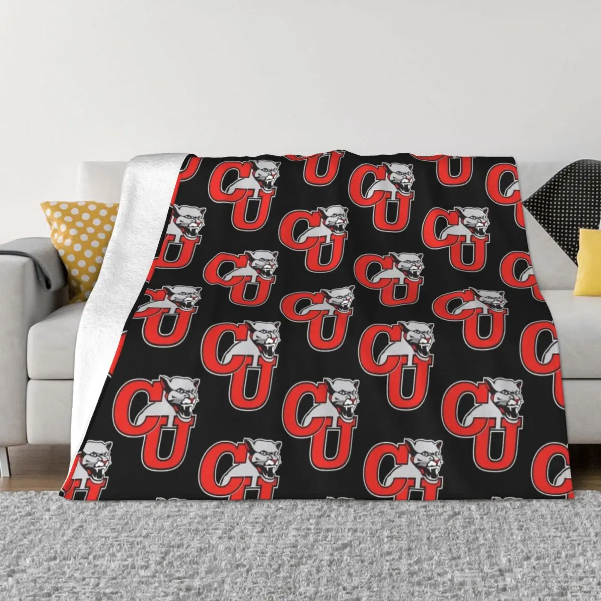 Clark University-panthers Throw Blanket Multi-Purpose Decorative Sofa Sleeping Bag Hairy Blankets