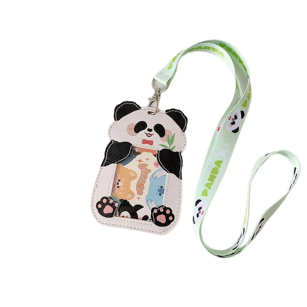 Pu Leather Holder Pu Leather Photocard Holder Lanyard Children'S Card Holder For Gift Travel Kids