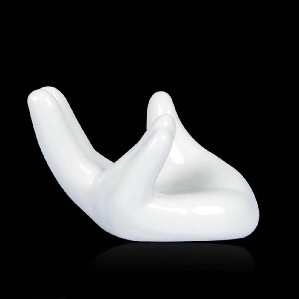 

White Ceramic Tea Pet Hand Ocarina Base Perfect Fit 6 12 Hole Ocarina Holder Music Lover Gift Office Desk Decor