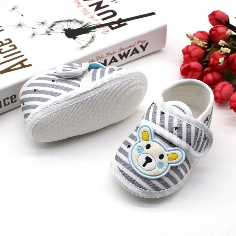 Newborn Baby Girl Soft Sole Crib Toddler Shoes Canvas Sneaker Toddler Shoes Infant Soft Soled Anti-Slip Casual Shoes