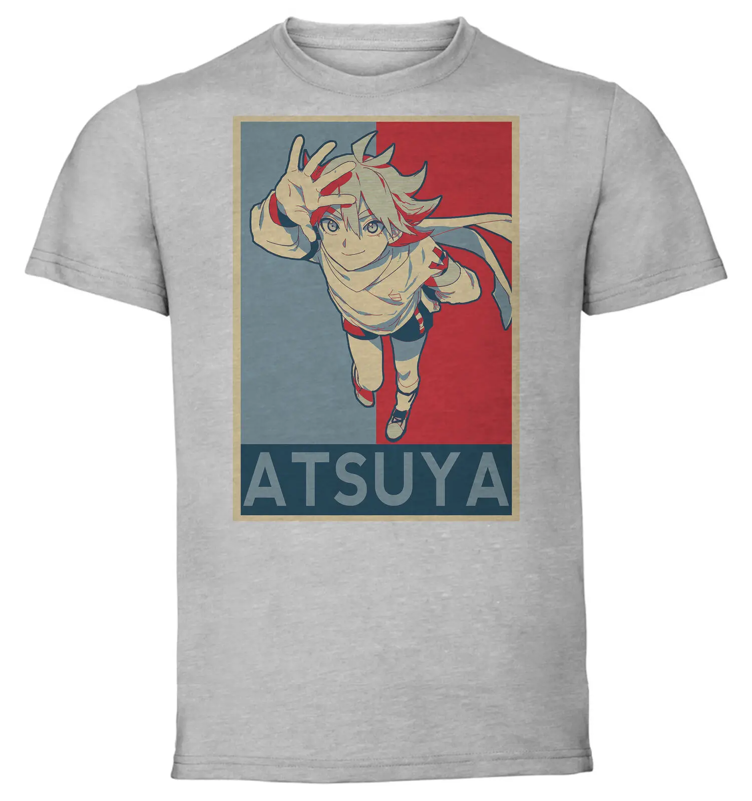 Gray T-Shirt - Grey Knit - Inazuma Eleven Propaganda - Fubuki Atsuya-