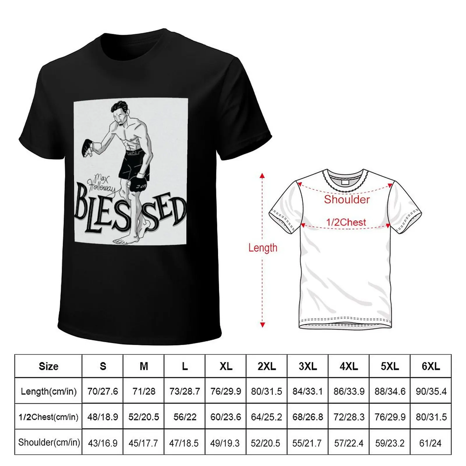 MAX HOLLOWAY BLESSED EXPRESS T-Shirt Sweat Absorbing Sports Tee Shirt