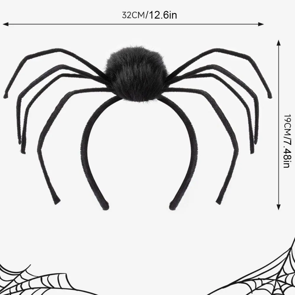 ขายาวแมงมุมฮาโลวีนแมงมุมแถบคาดศีรษะลื่นตกแต่งผู้หญิงผม Hoop Headwear Photo Props ฮาโลวีน Hairbands