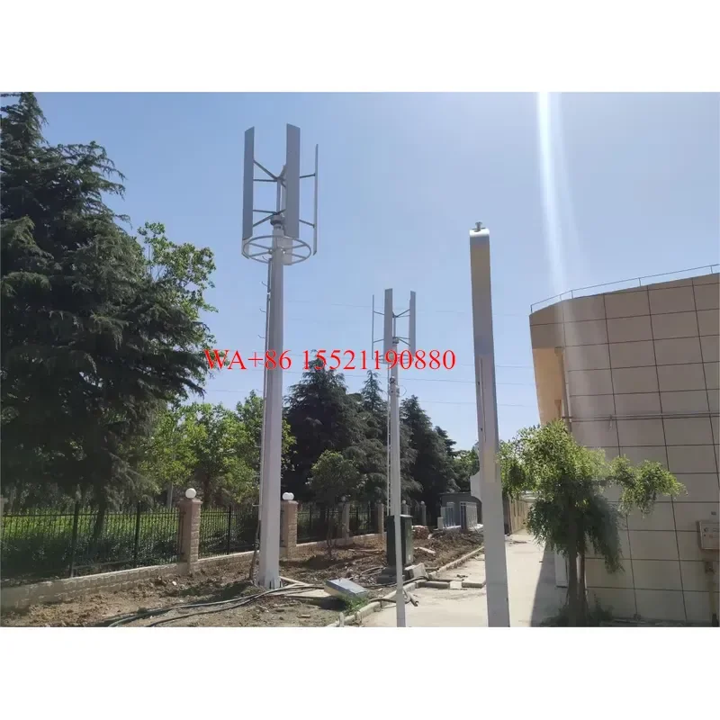 WMWMNU 10KW Vertical Axis Wind Turbine Generator VAWT for Project Use