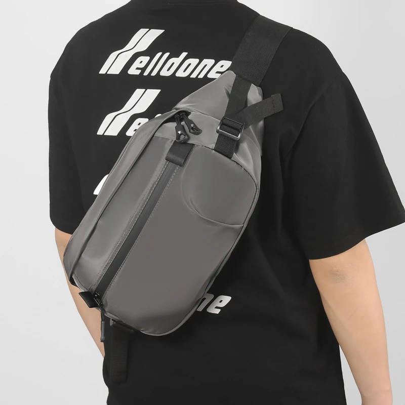 Корейская модная функциональная нагрудная сумка, спортивная сумка через плечо большой вместимости, новая минималистичная мужская поясная сумка