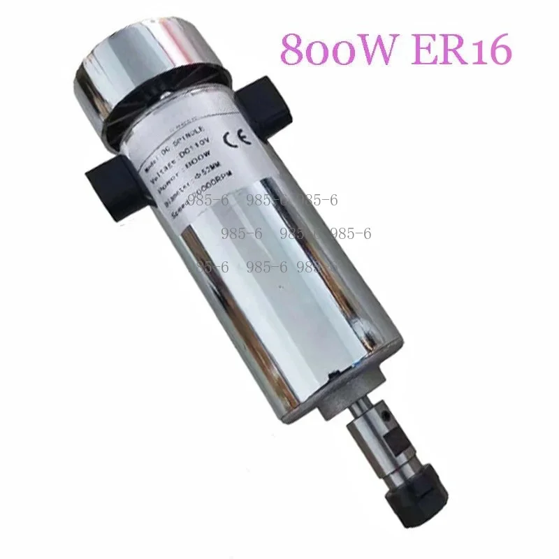 800W High Speed Engraving Spindle Assembly, DC 110V Air Cooling 20000RPM ER16 Motor + Governor + Power Drive Unit