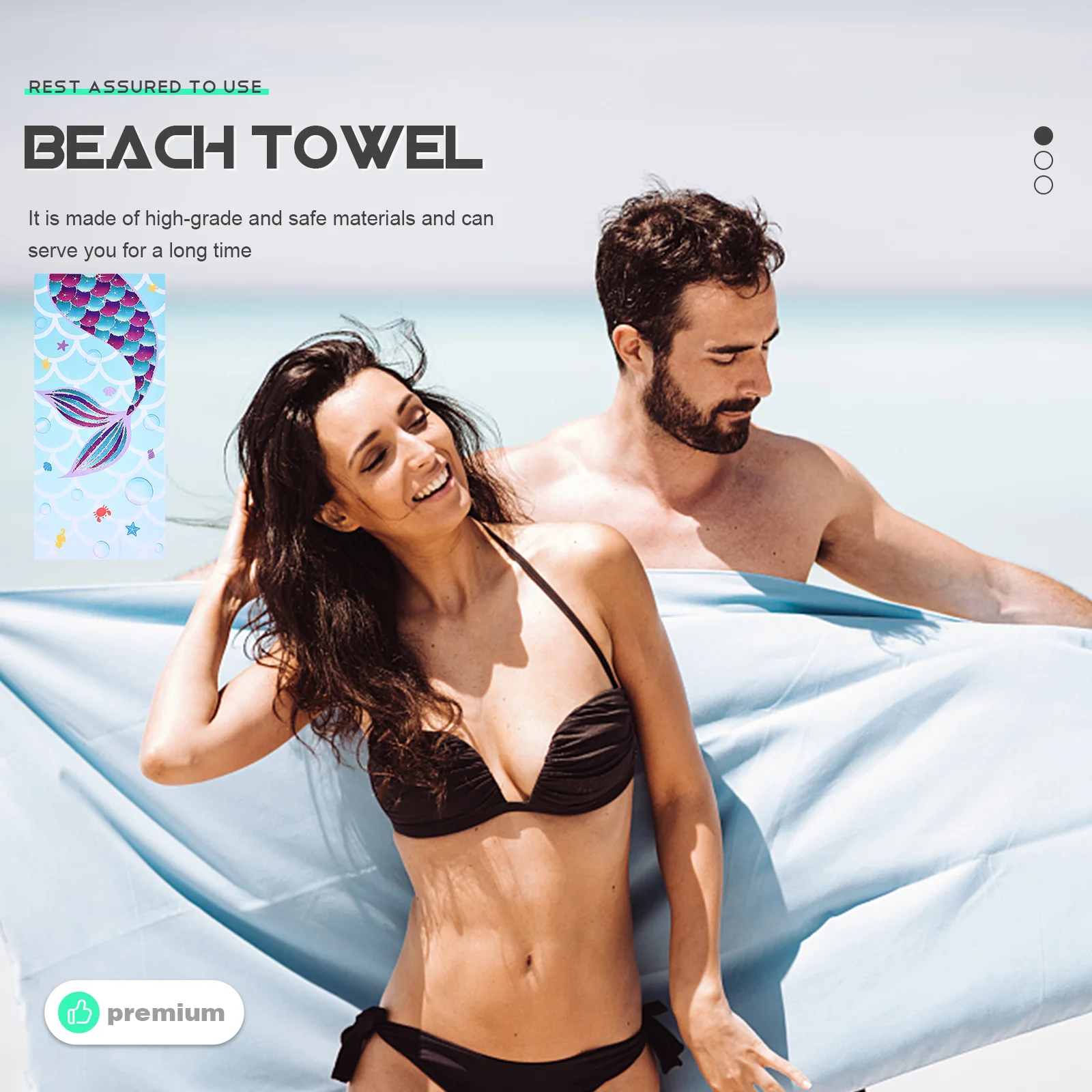 

Beach Microfiber Oversized Quick Drying Portable Bath Towel For Outdoor Swimming Camping Yoga Travel Decorative Printed