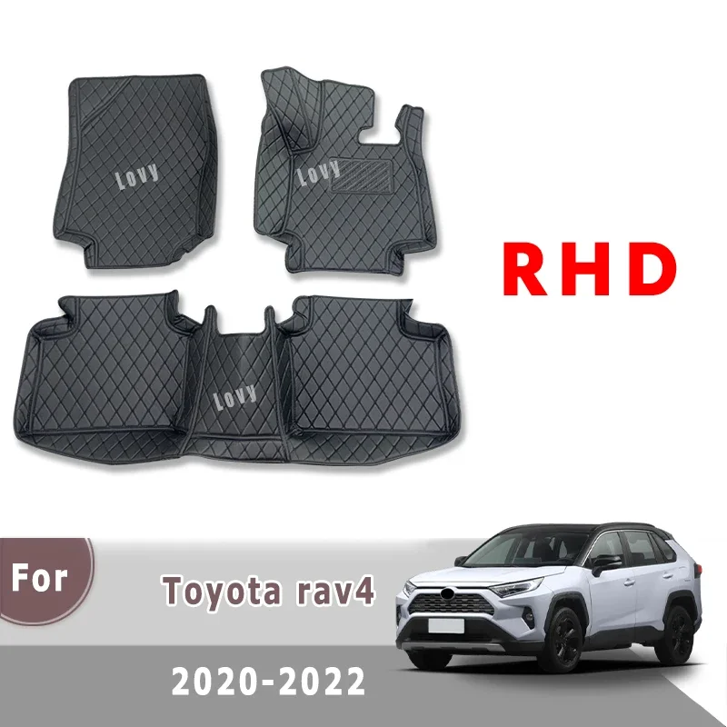

Ковры с правым рулем, автомобильные коврики для Toyota Rav4 Rav 4 2023 2022 2021 2020, автопедали, аксессуары для стайлинга интерьера, водонепроницаемые
