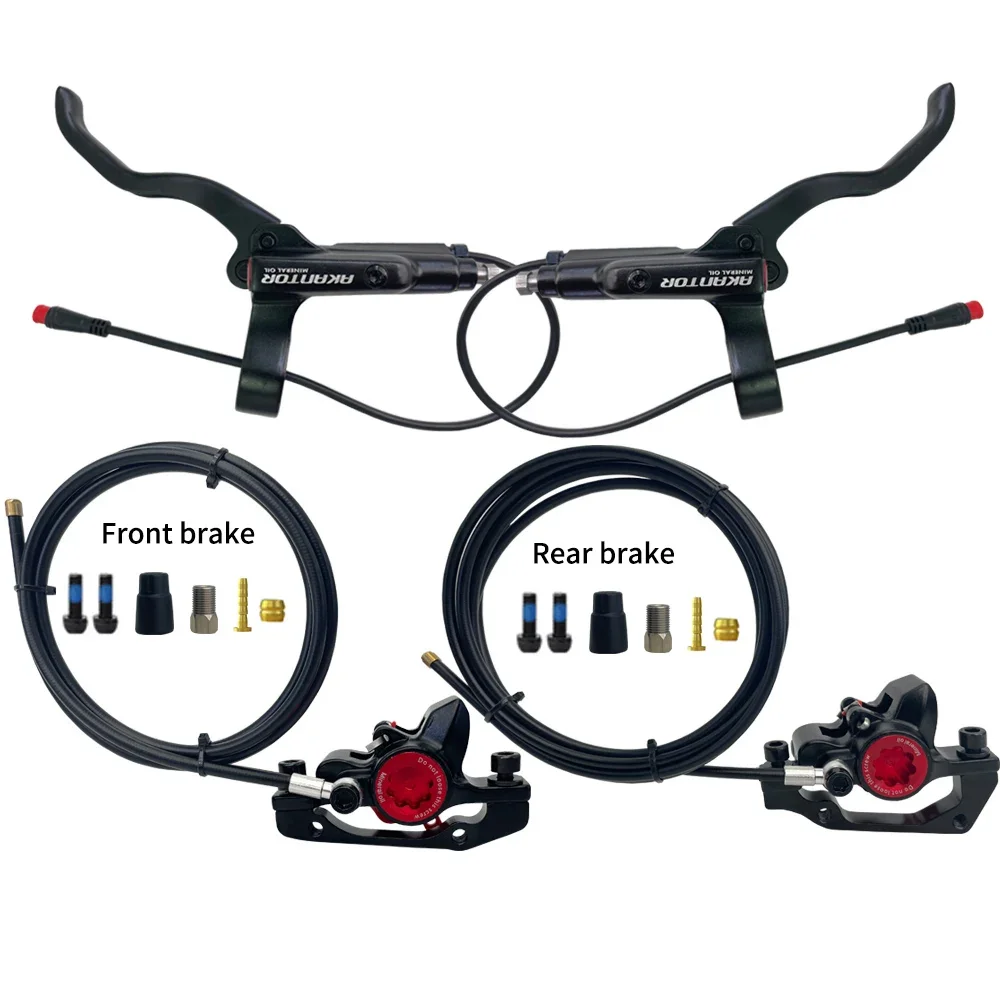 AKANTOR Electric Scooter Hydraulic Disc Brake AK-950E Bicycle Automatic Magnetic Induction Oil Brakes 160MM Cycling Accessories