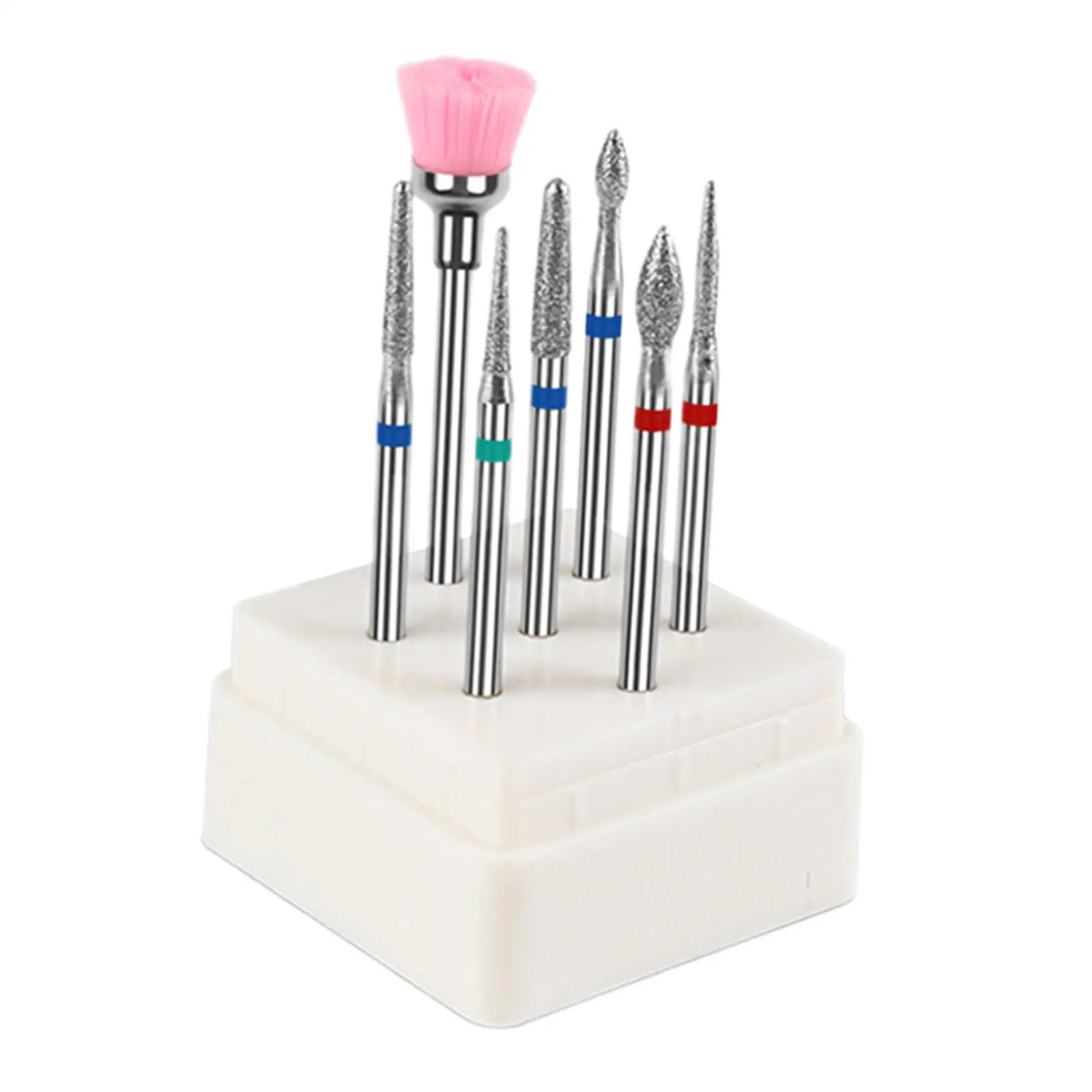 Punte per trapano per unghie da 7 pezzi punte per rimozione di lime per unghie elettriche professionali per levigatura lucidatura taglio rimozione Manicure