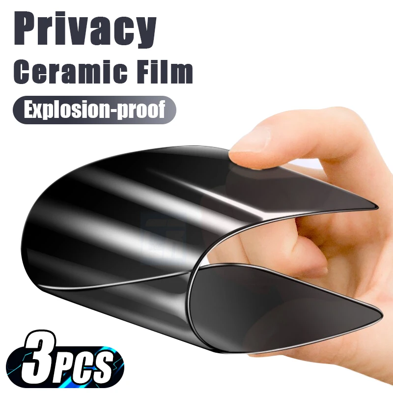 

1-3Pcs Anti-spy Ceramic Soft Film For Xiaomi 13T 12T 11T 10T 9T Privacy Screen Protectors For Xiaomi Poco F5 F4 F3 X3 NFC X5 Pro