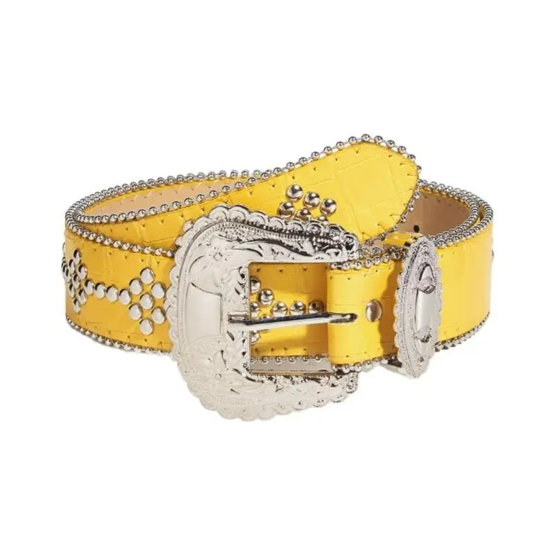 

31BB металлический пояс с заклепками, регулируемая длина, пояс для женщин, джинсовая юбка, пальто