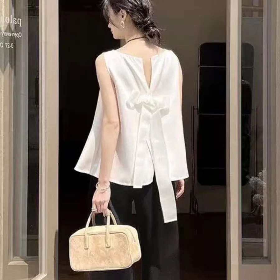 

Новые летние женские футболки в корейском стиле, светочувствительная тканая майка трапециевидной формы на одно плечо для женщин