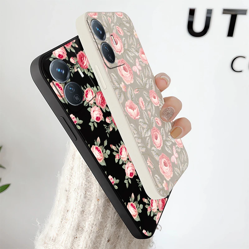 Little Flowers Print Phone Case For Vivo Y53S Y52 Y51 Y39 Y200 Y400 5G Y100 Y72 Y35 Y33S Y31 Y29 Y27 Y28 Silicone Soft TPU Cover view 4