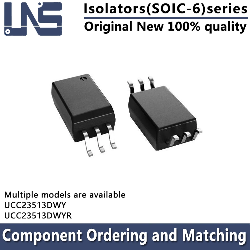 1PCS UCC23513DWY UCC23513DWYR DGTL ISO 5KV 1CH GATE SOIC-6 7.50mm Isolators