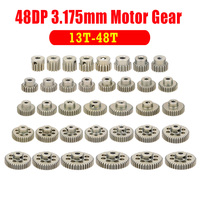 Surpass Hobby 48DP 3.175mm 14T 15T 17T 22T 26T 27T 34T 36T 40T 44T 13T-48T Metal Motor Pinion Gear for 1/12 1/10 RC Car Parts