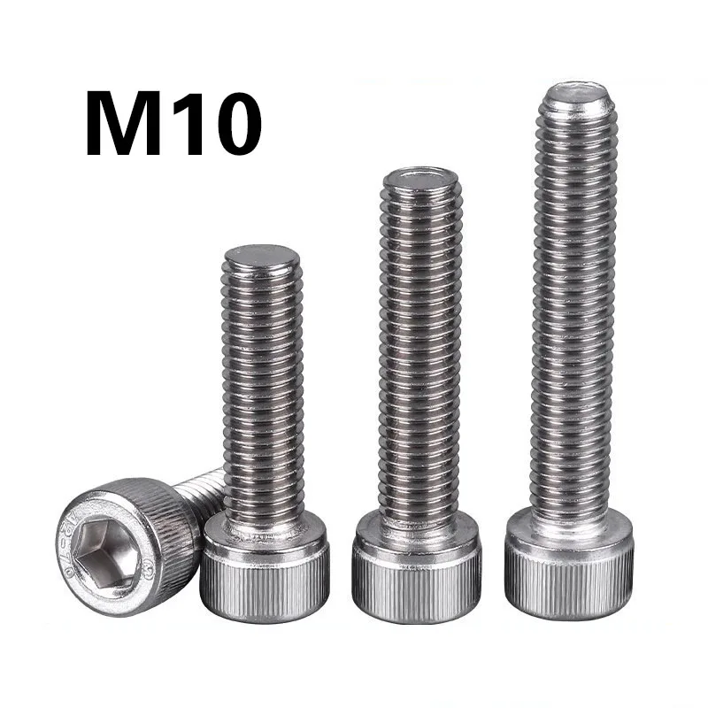 

M10 304 Stainless Steel bolts Cup Head Hex Screw Set With Full Teeth Machine Cylindrical Washer Nut Feed Wrench Torx