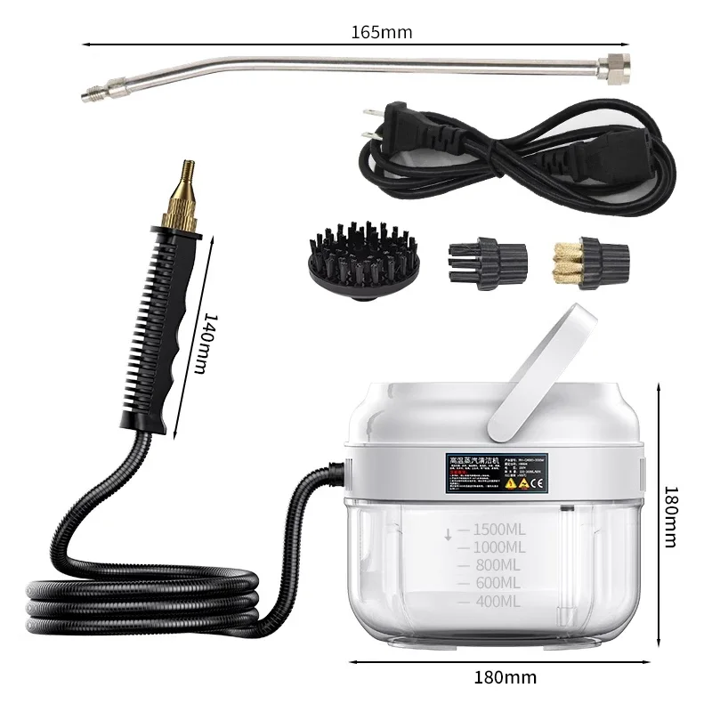 Limpiador a vapor de mano, capó de cocina para sofá de alta temperatura, limpiador al vapor para coche, máquina de limpieza de vidrios y ventanas para el hogar