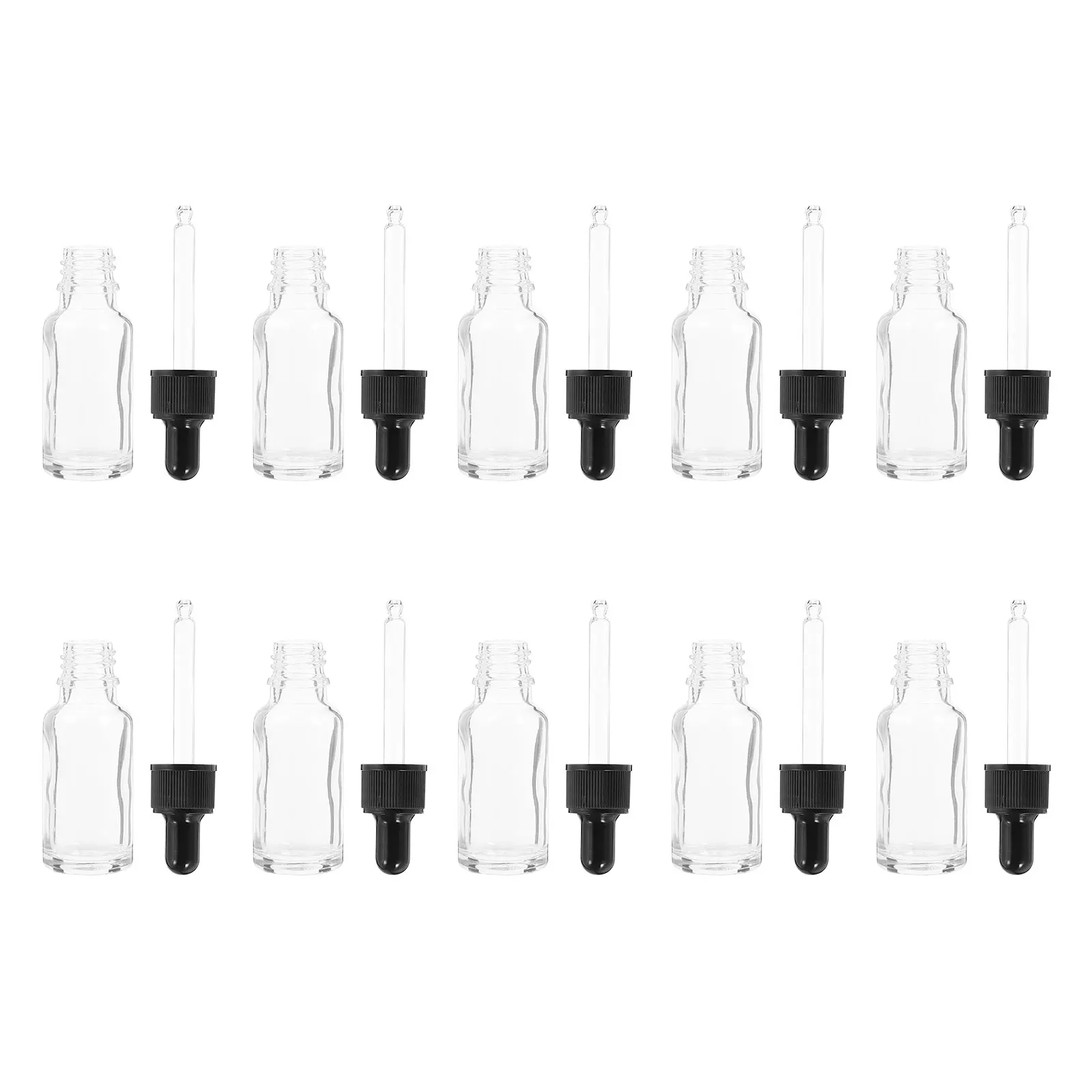 

10Pcs Essential Oil Bottle 20ml Refillable Glass Dropper Bottles Portable Travel Subpackaging Container Essential Oil Bottle