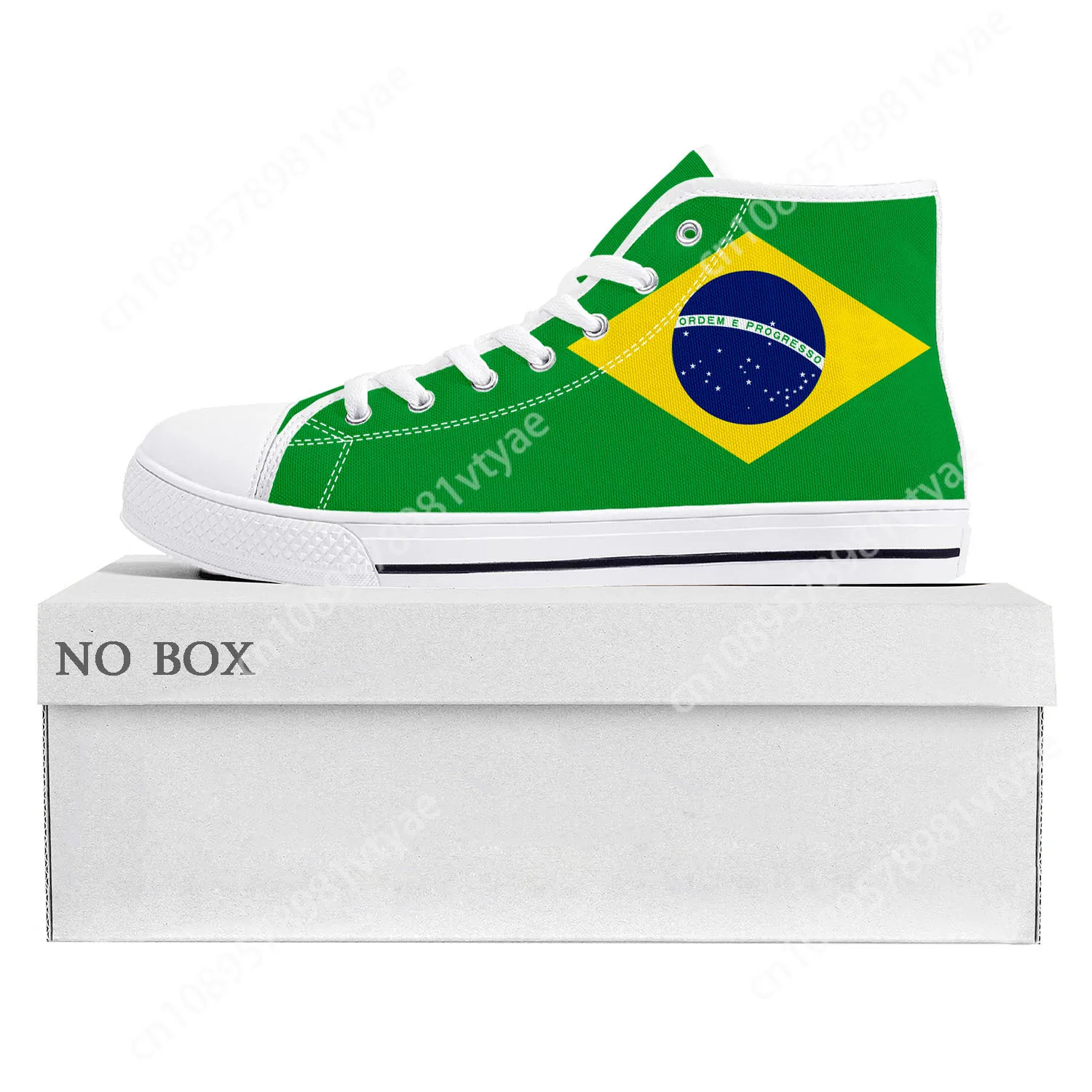 

Brazilian Flag High Top High Quality Sneakers Mens Women Teenager Canvas Sneaker Brazil Football Casual Couple Shoes Custom Shoe