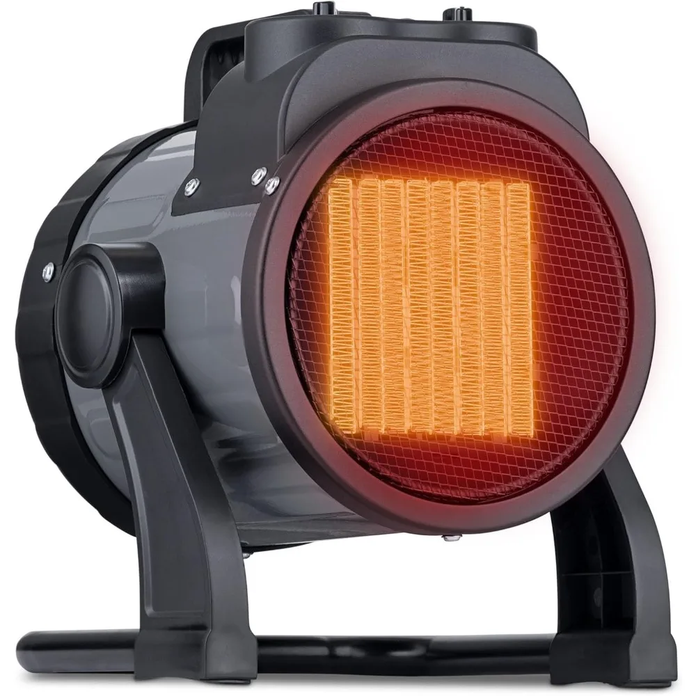 

Portable Electric Garage Heater, 120V, Heats 160 Square Feet, Black and Gray