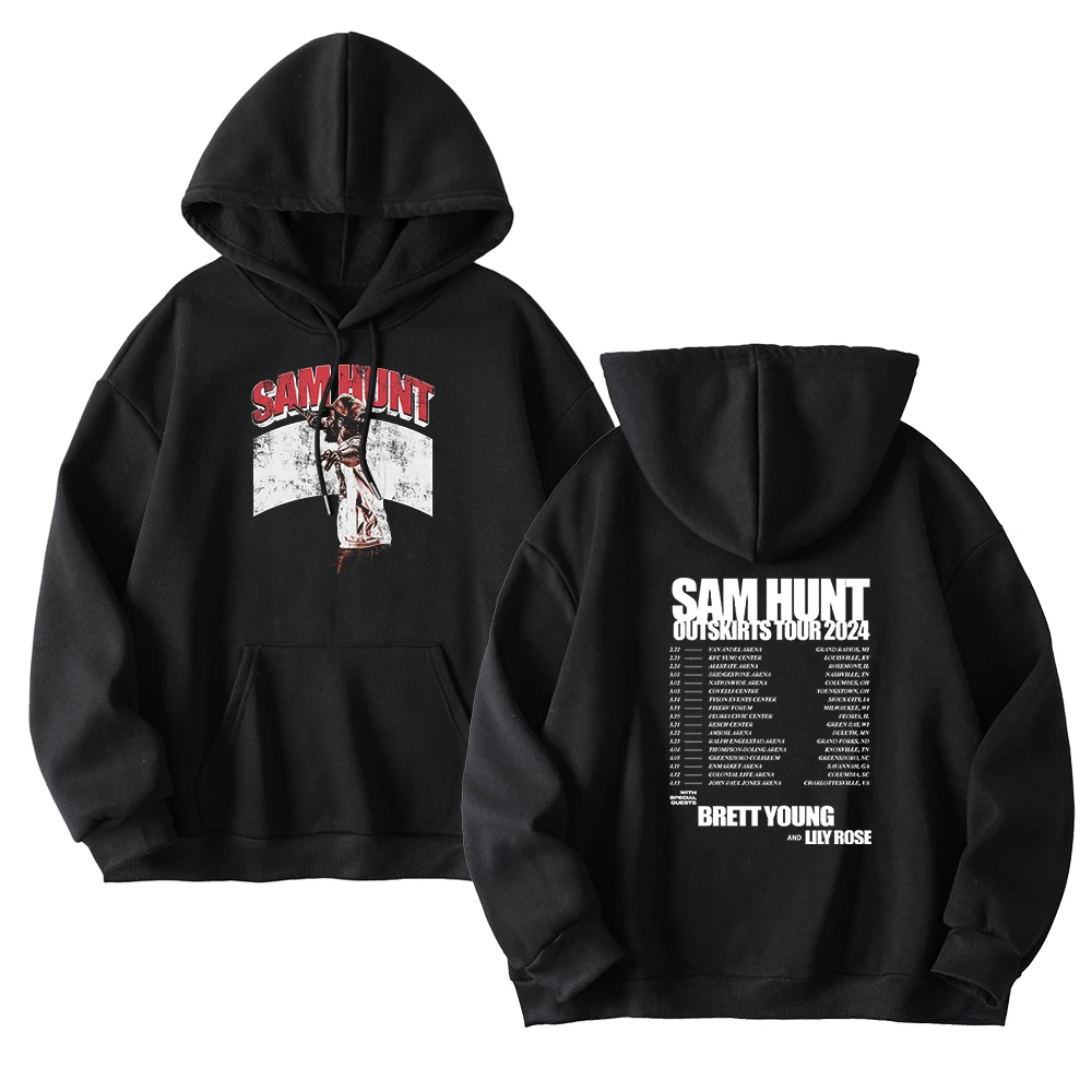 

Sam Hunt Outskirts Tour 2024 Merch Winter Hooded Sweet Streetwear Long Sleeve New Logo Sweatshirt Y2K