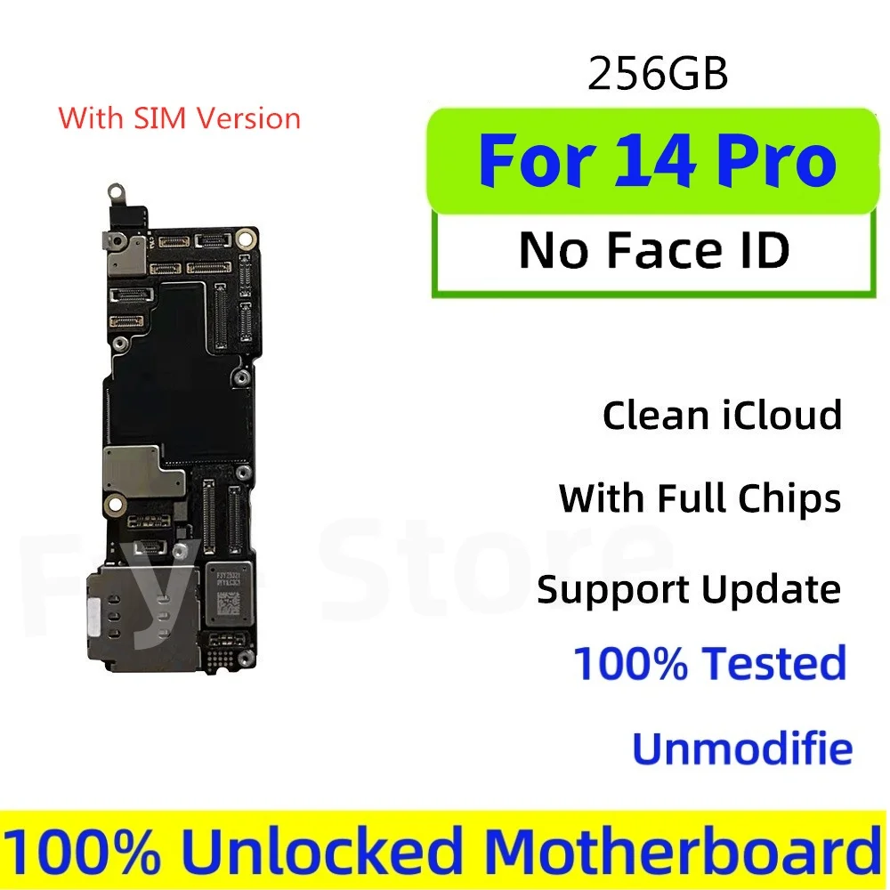 iPhone 14 Pro Max 14 Plus メインボード用の本物のマザーボード、Face