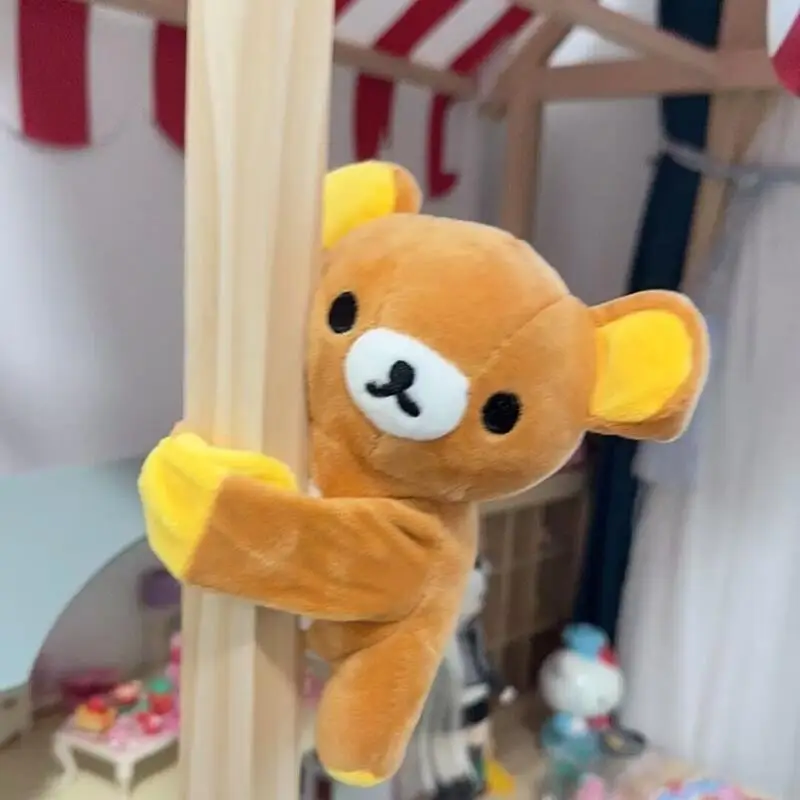 Japanese Anime Rilakkuma Soft Plush Fill Doll Backpack Hanging Ornaments Creativity Racket Decoration Couple's Anniversary Gifts